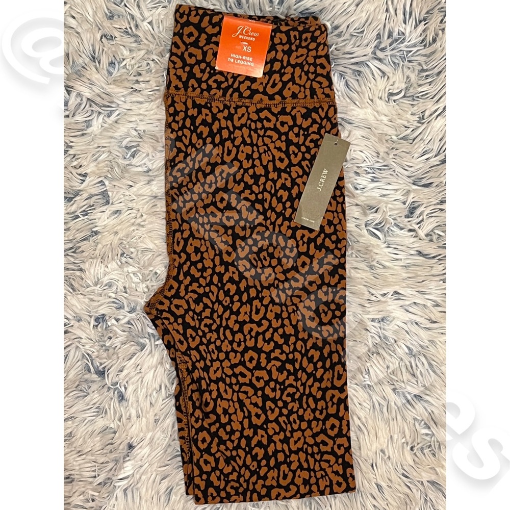 J. Crew Weekend High Rise Cheetah Print 7/8 Leggings NWT - Picture 7 of 14
